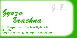 gyozo brachna business card